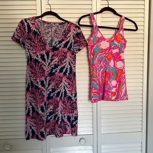 XXS lilly Pulitzer Cotton Dress and Tank Top